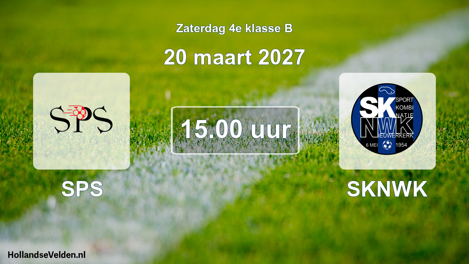 Geplande wedstrijd: SPS - SKNWK (20 maart 2027)