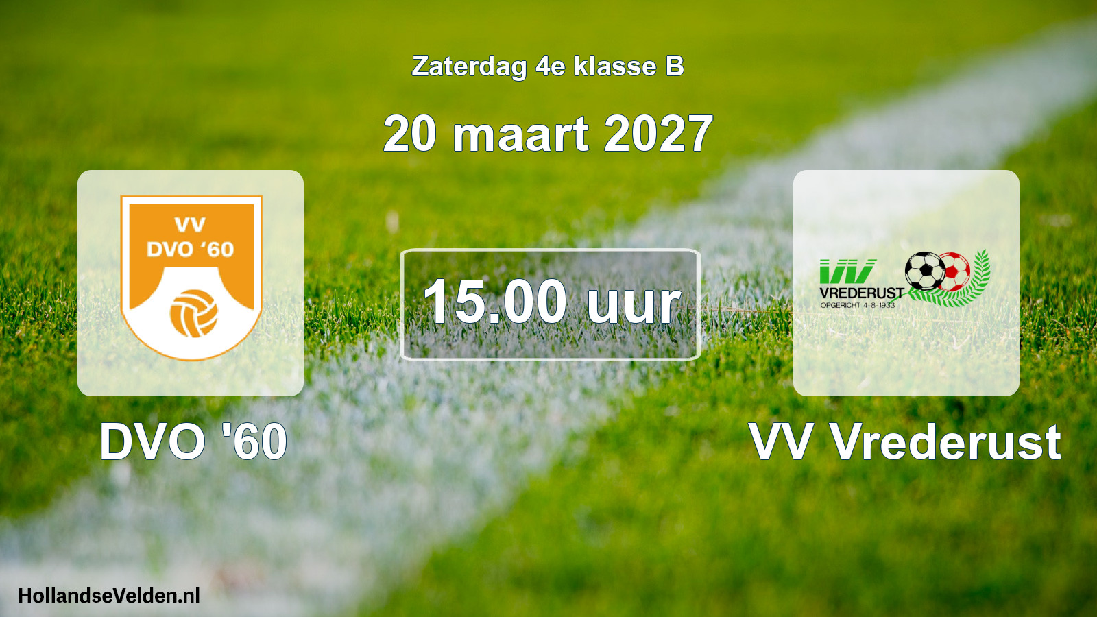 Geplande wedstrijd: DVO '60 - VV Vrederust (20 maart 2027)