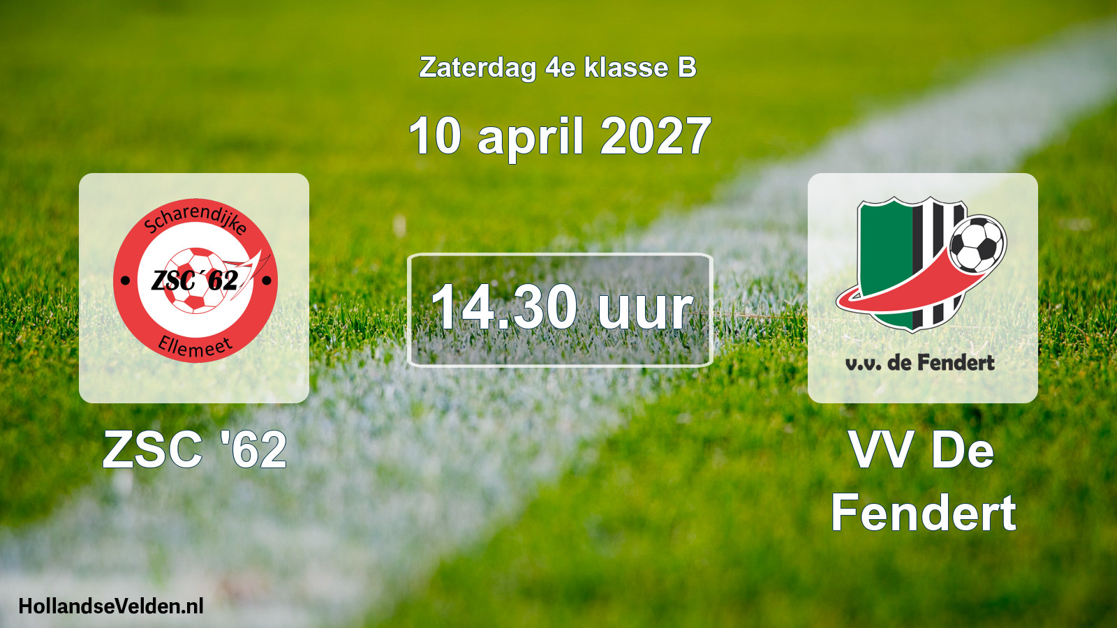 Scheduled Match: ZSC '62 - VV De Fendert (10 April 2027)