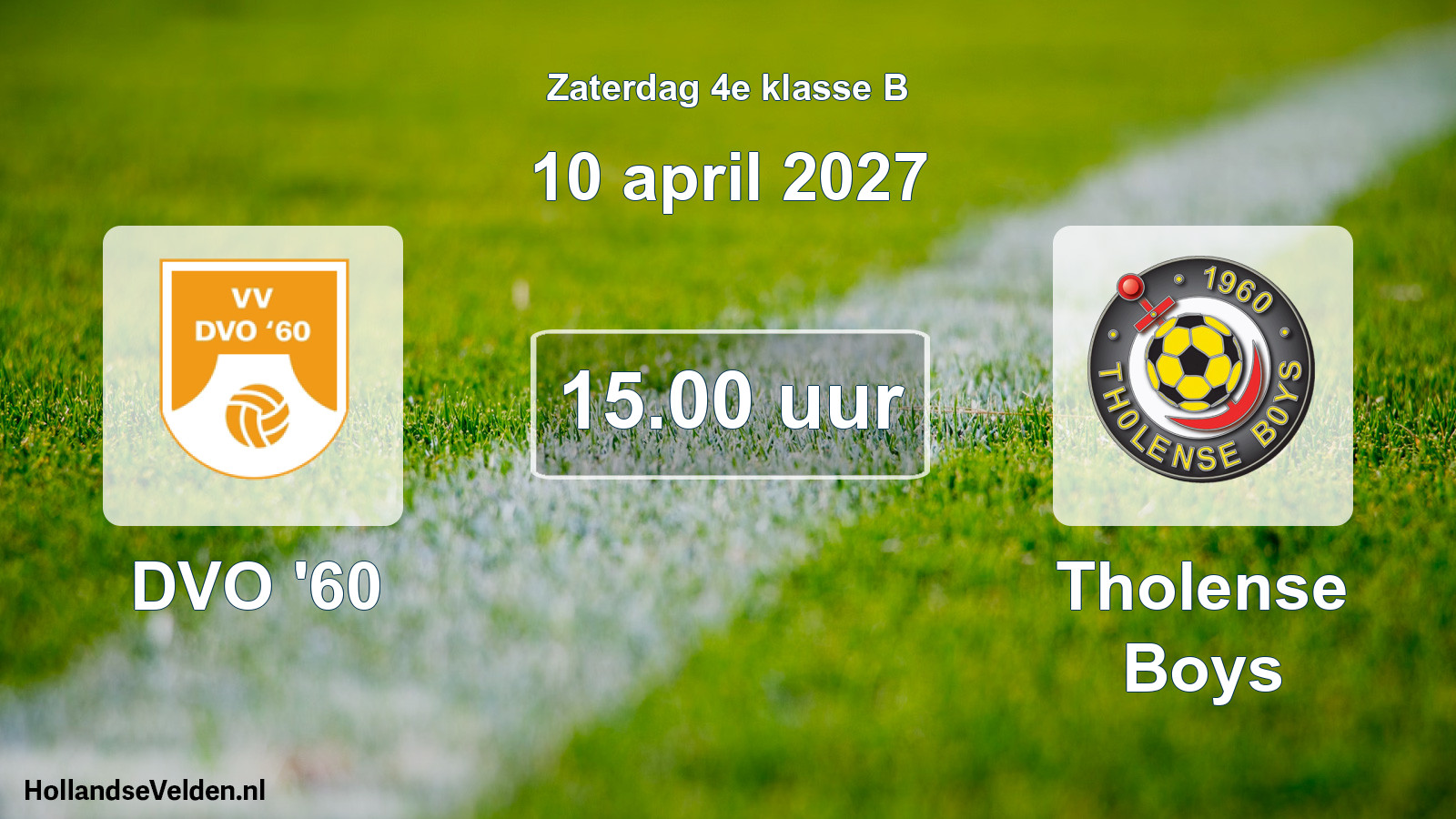 Geplande wedstrijd: DVO '60 - Tholense Boys (10 april 2027)
