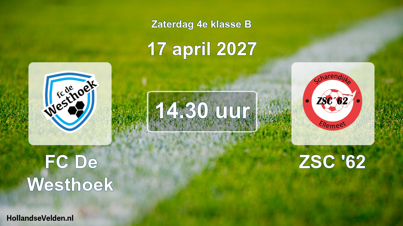 Geplande wedstrijd: FC De Westhoek - ZSC '62 (17 april 2027)