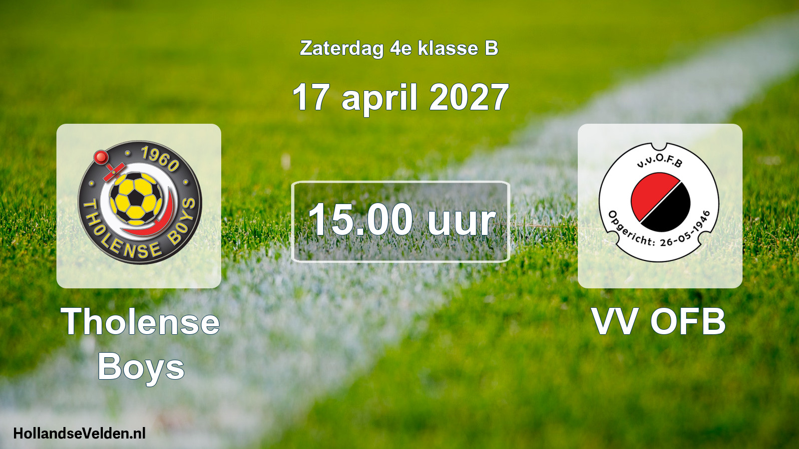 Geplande wedstrijd: Tholense Boys - VV OFB (17 april 2027)