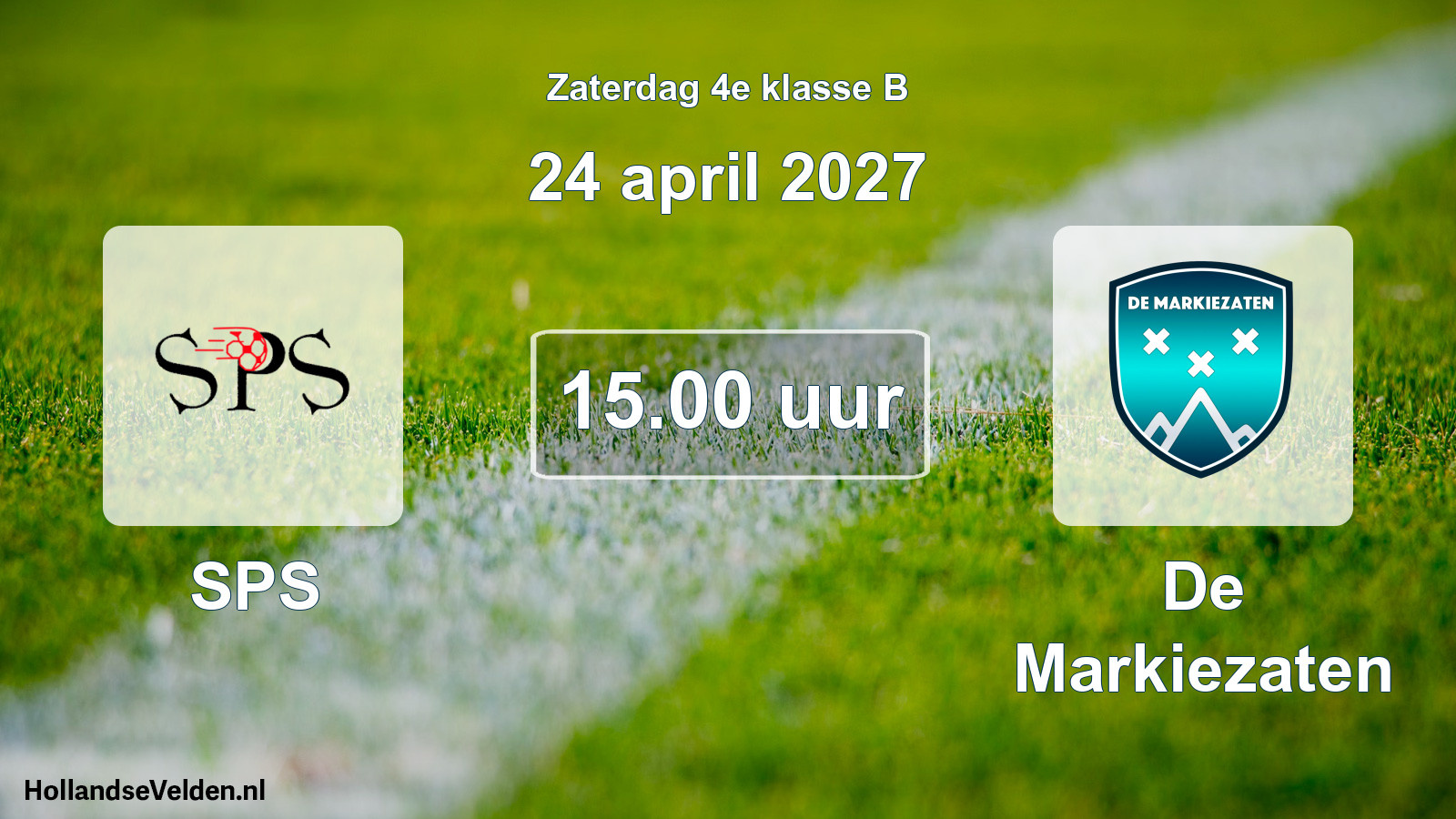 Geplande wedstrijd: SPS - De Markiezaten (24 april 2027)