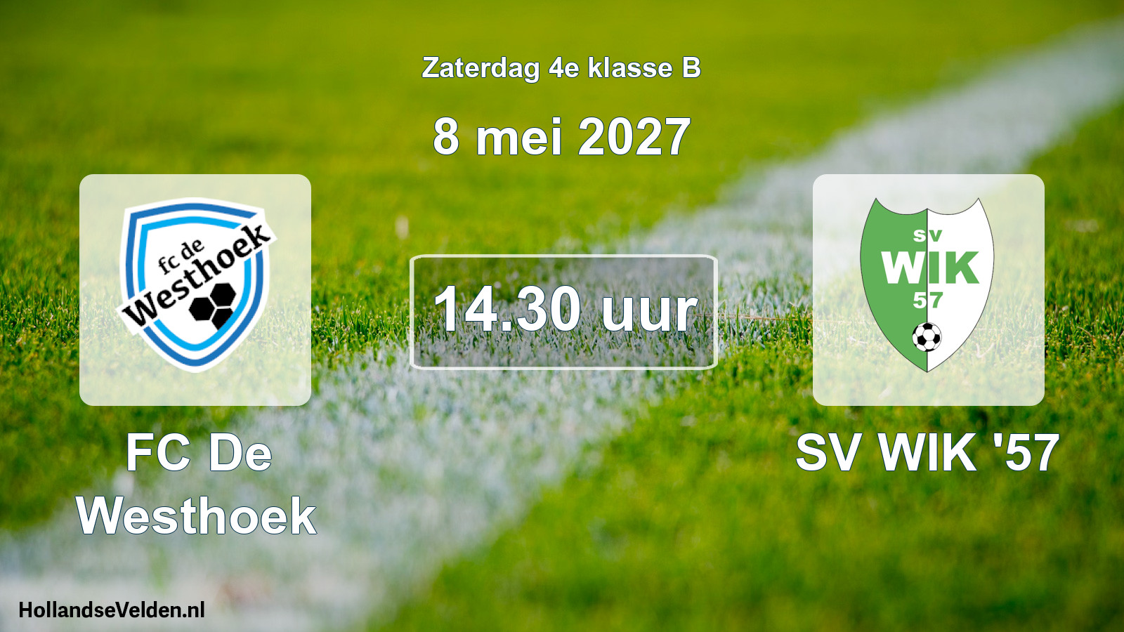 Geplande wedstrijd: FC De Westhoek - SV WIK '57 (8 mei 2027)