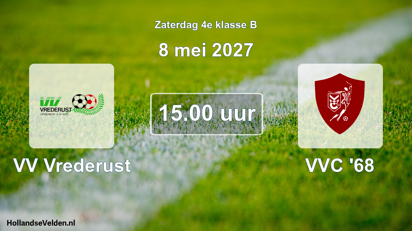 Geplande wedstrijd: VV Vrederust - VVC '68 (8 mei 2027)