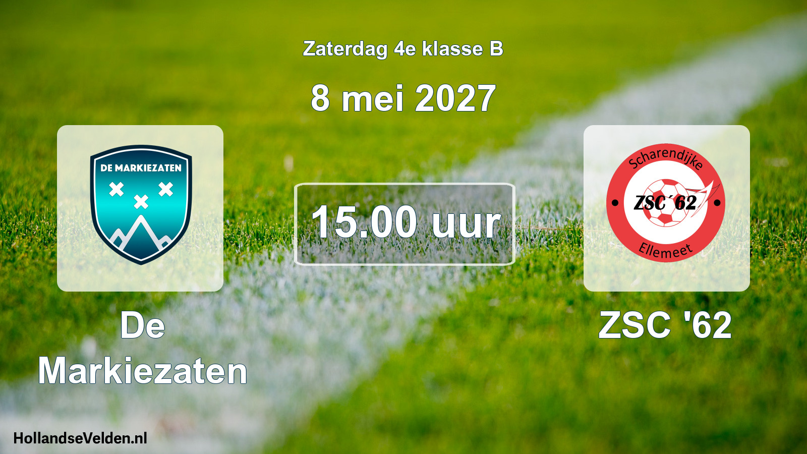 Geplande wedstrijd: De Markiezaten - ZSC '62 (8 mei 2027)