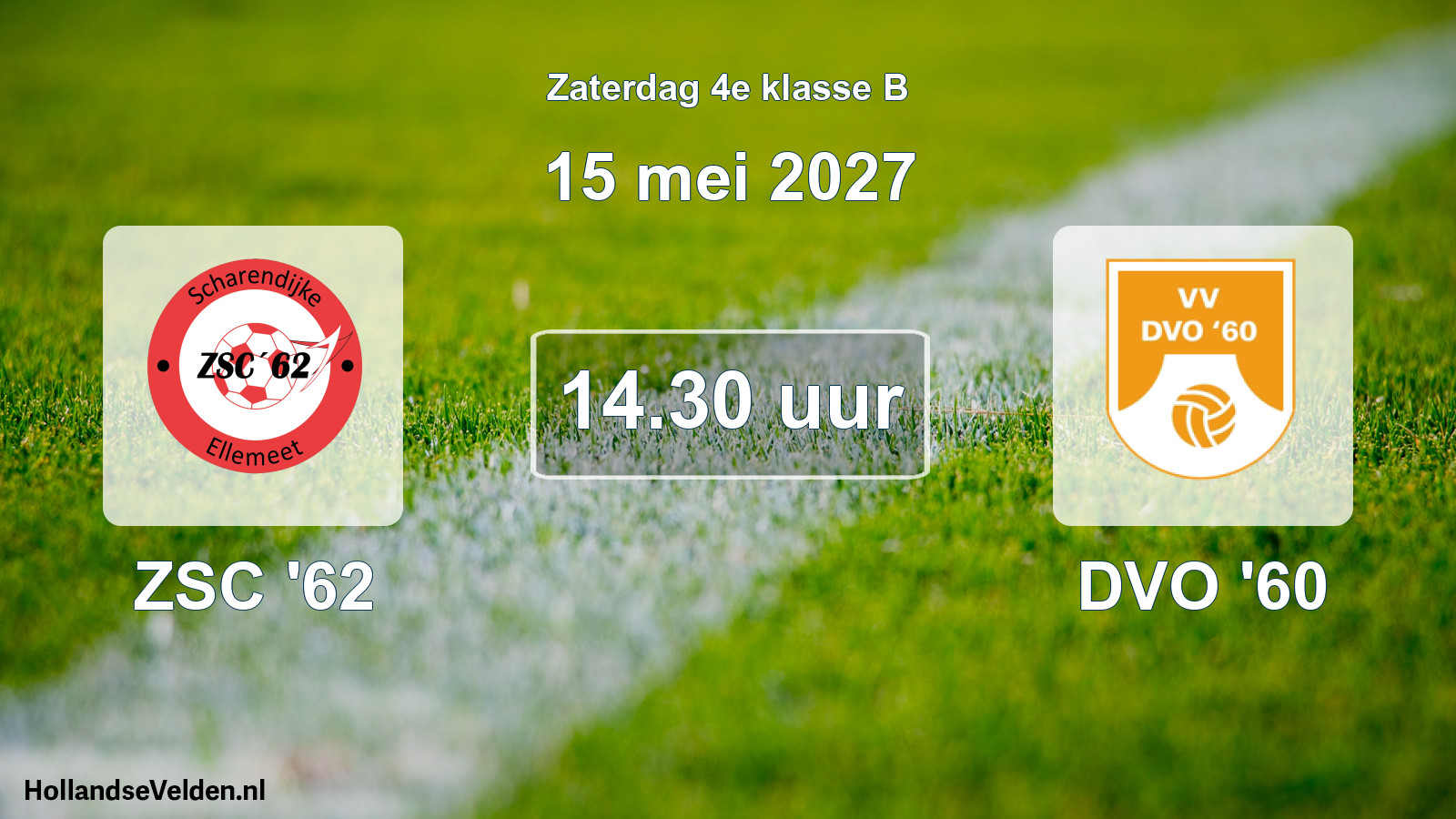 Geplande wedstrijd: ZSC '62 - DVO '60 (15 mei 2027)