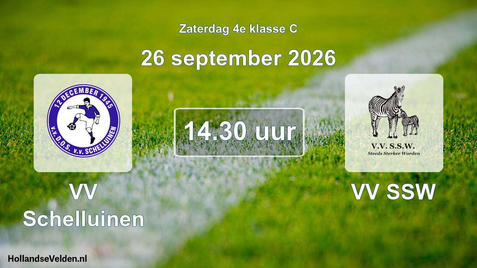 Geplande wedstrijd: VV Schelluinen - VV SSW (26 september 2026)