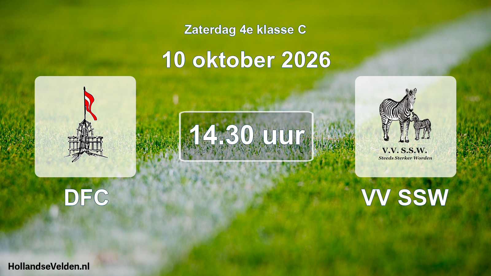 Geplande wedstrijd: DFC - VV SSW (10 oktober 2026)