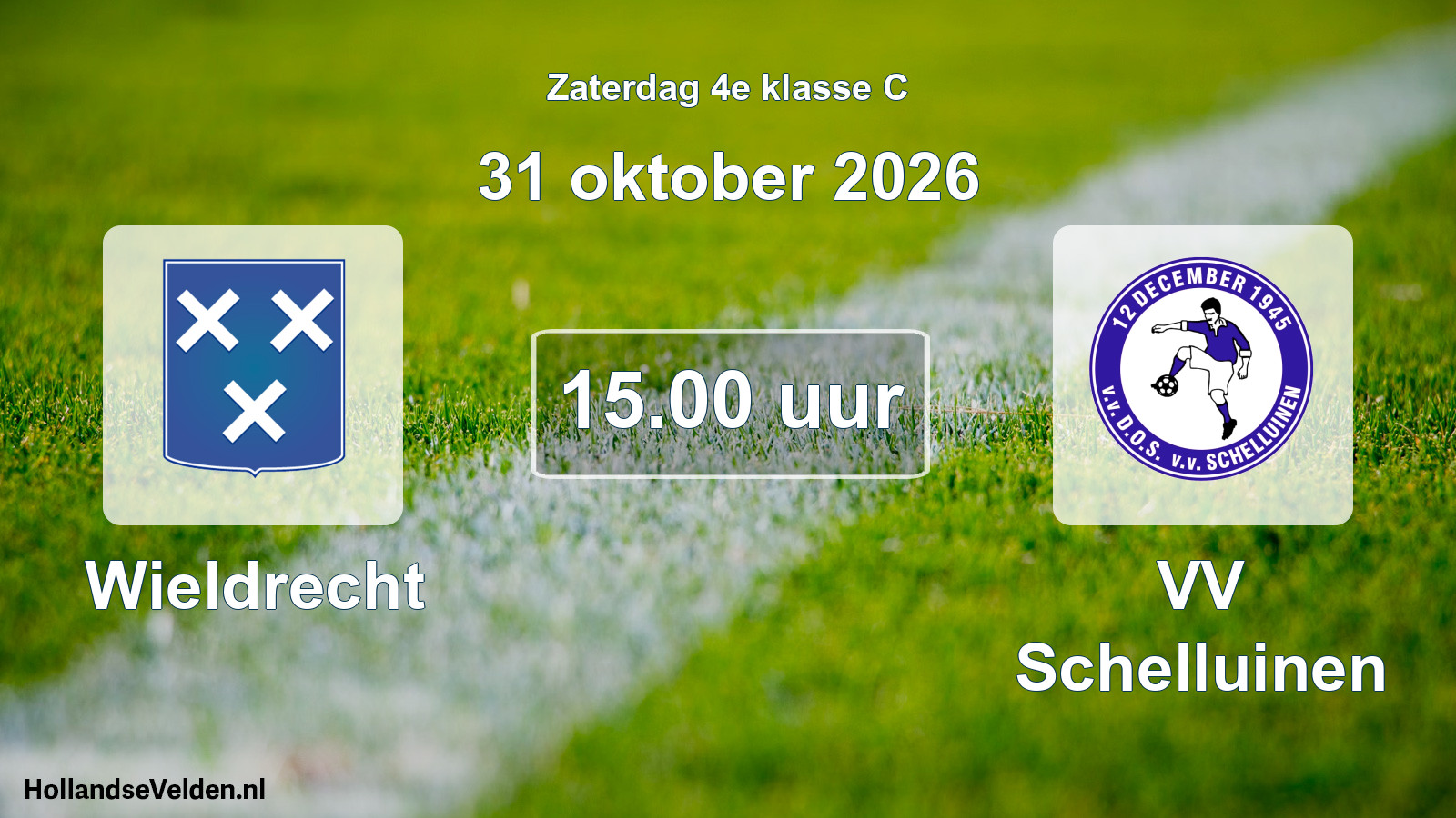 Scheduled Match: Wieldrecht - VV Schelluinen (31 October 2026)
