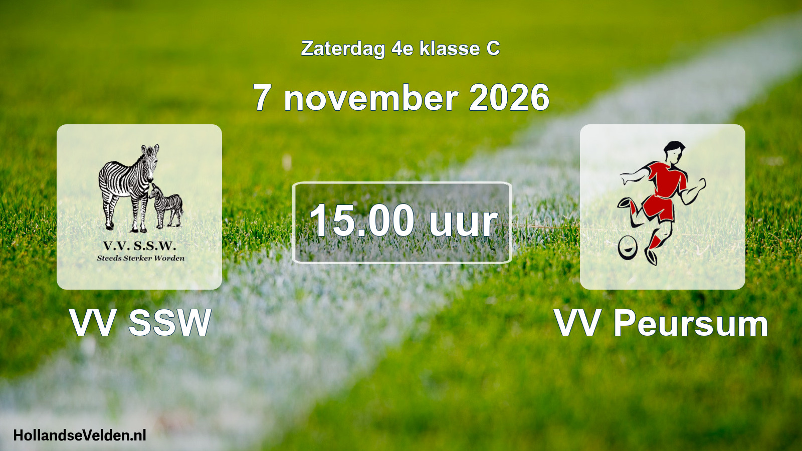 Scheduled Match: VV SSW - VV Peursum (7 November 2026)
