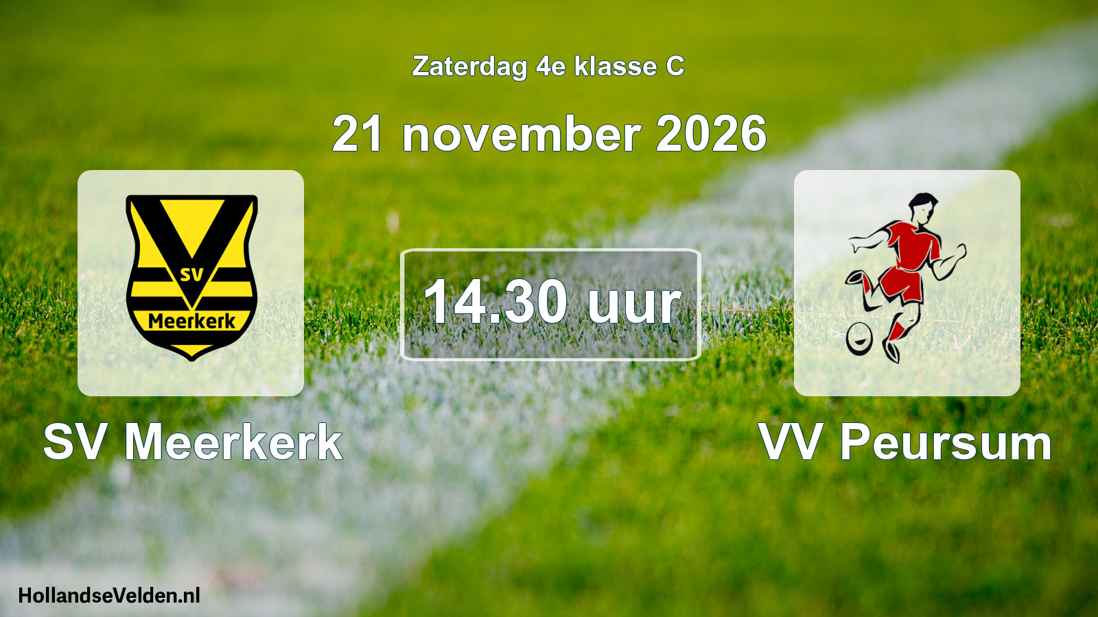 Geplande wedstrijd: SV Meerkerk - VV Peursum (21 november 2026)