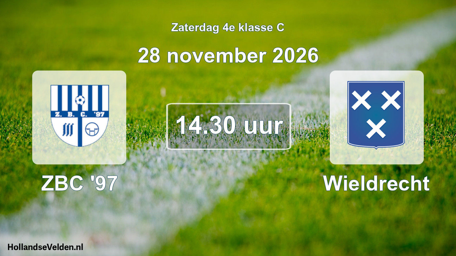 Geplande wedstrijd: ZBC '97 - Wieldrecht (28 november 2026)