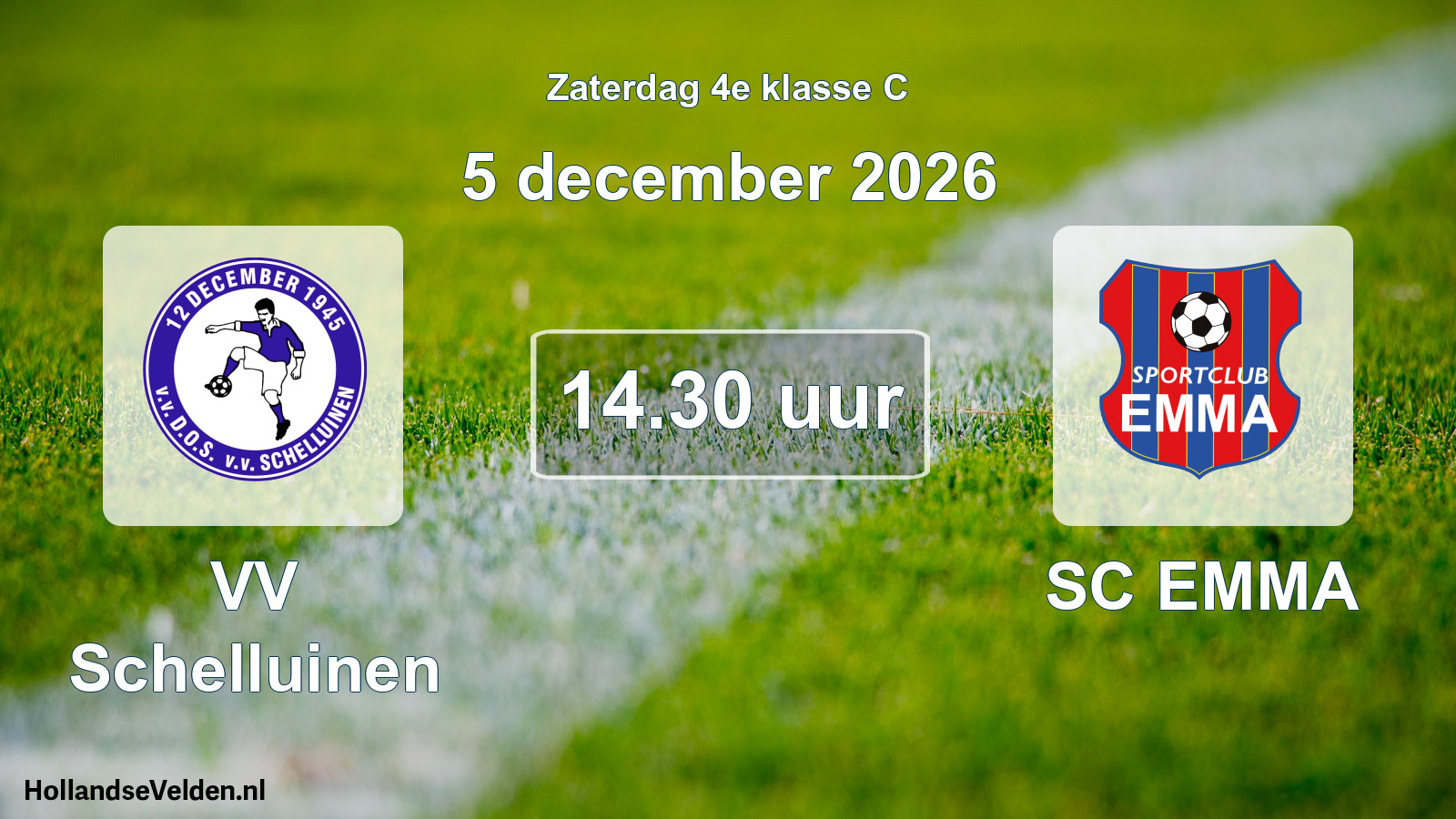 Geplande wedstrijd: VV Schelluinen - SC EMMA (5 december 2026)