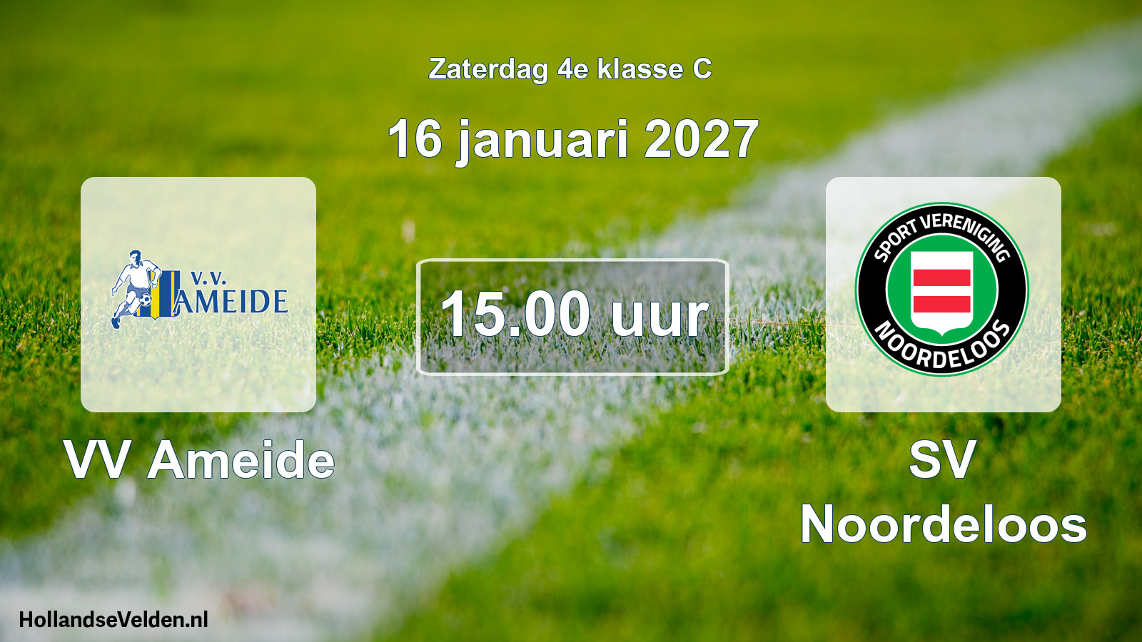 Geplande wedstrijd: VV Ameide - SV Noordeloos (16 januari 2027)
