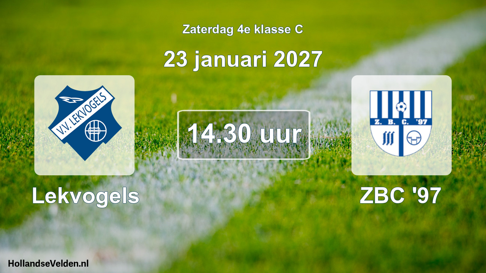Geplande wedstrijd: Lekvogels - ZBC '97 (23 januari 2027)