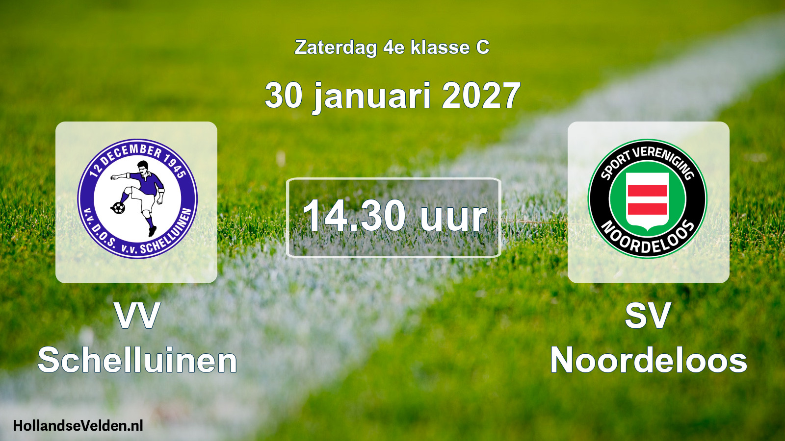 Geplande wedstrijd: VV Schelluinen - SV Noordeloos (30 januari 2027)