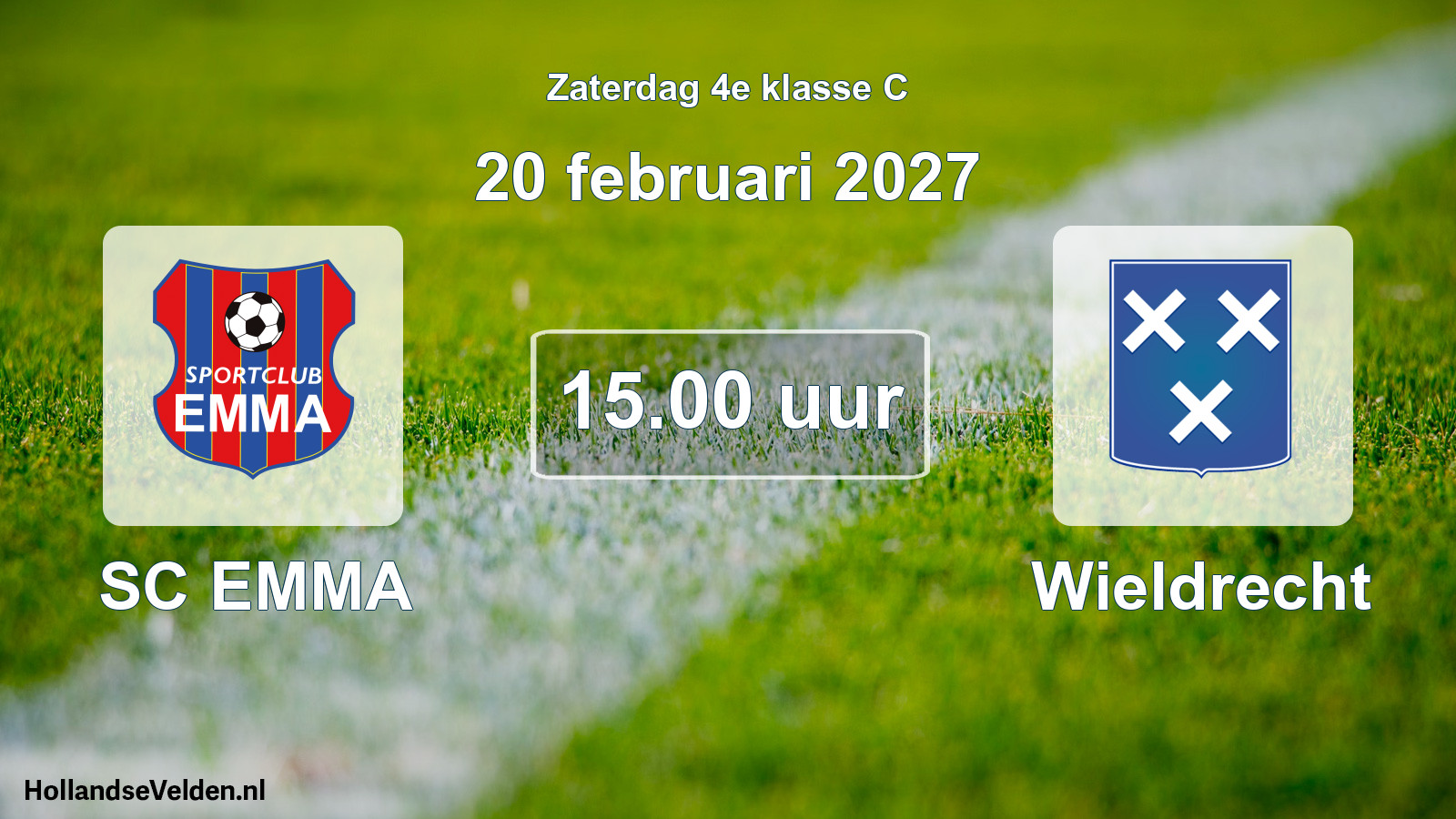 Geplande wedstrijd: SC EMMA - Wieldrecht (20 februari 2027)