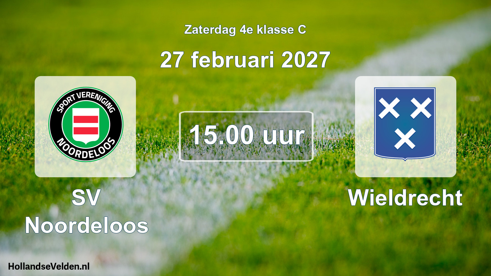 Geplande wedstrijd: SV Noordeloos - Wieldrecht (27 februari 2027)