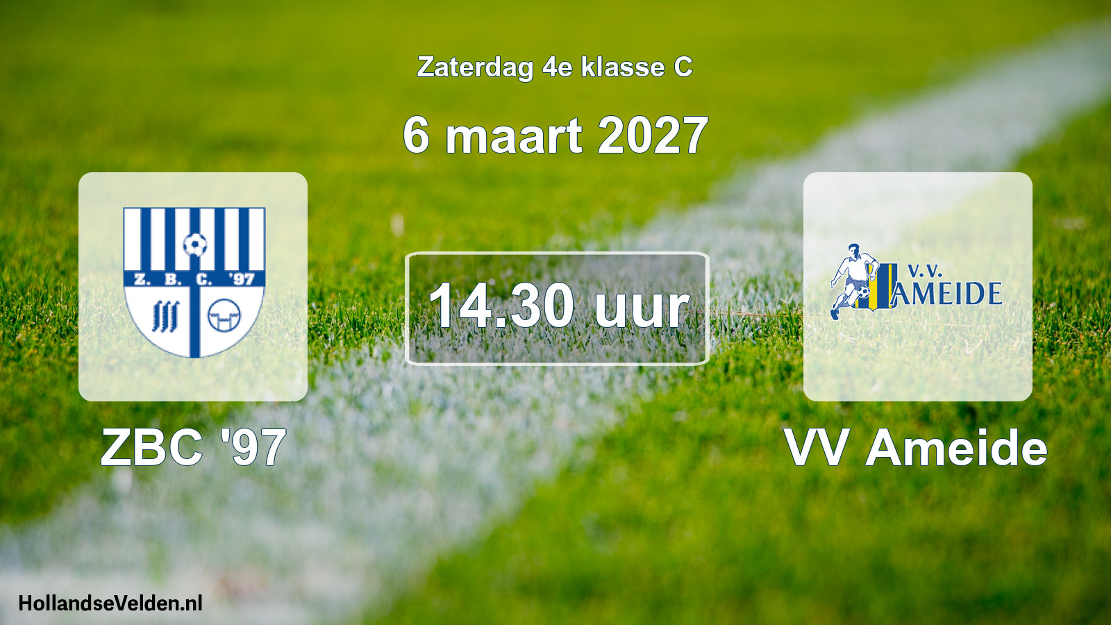 Scheduled Match: ZBC '97 - VV Ameide (6 March 2027)