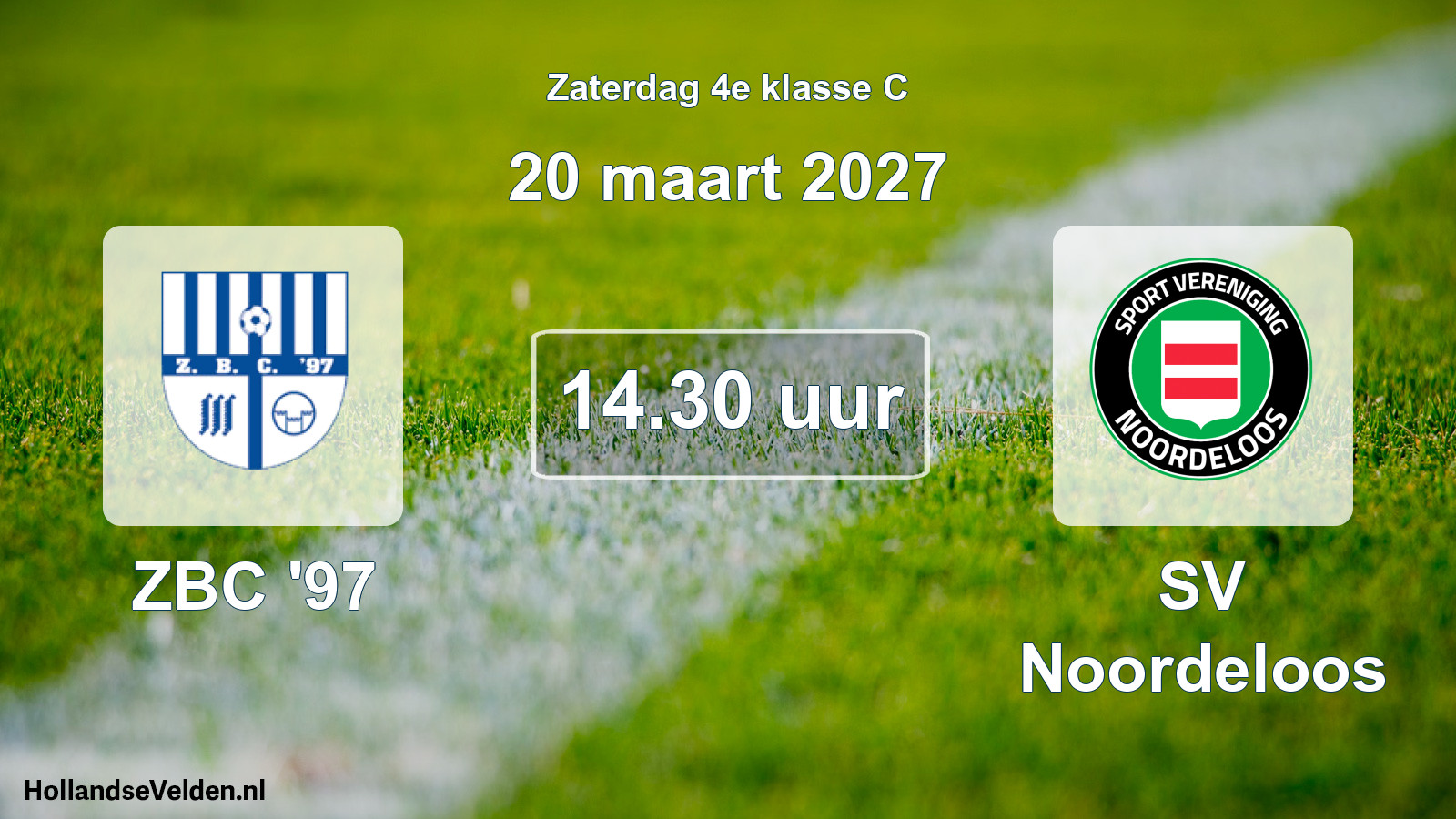 Geplande wedstrijd: ZBC '97 - SV Noordeloos (20 maart 2027)