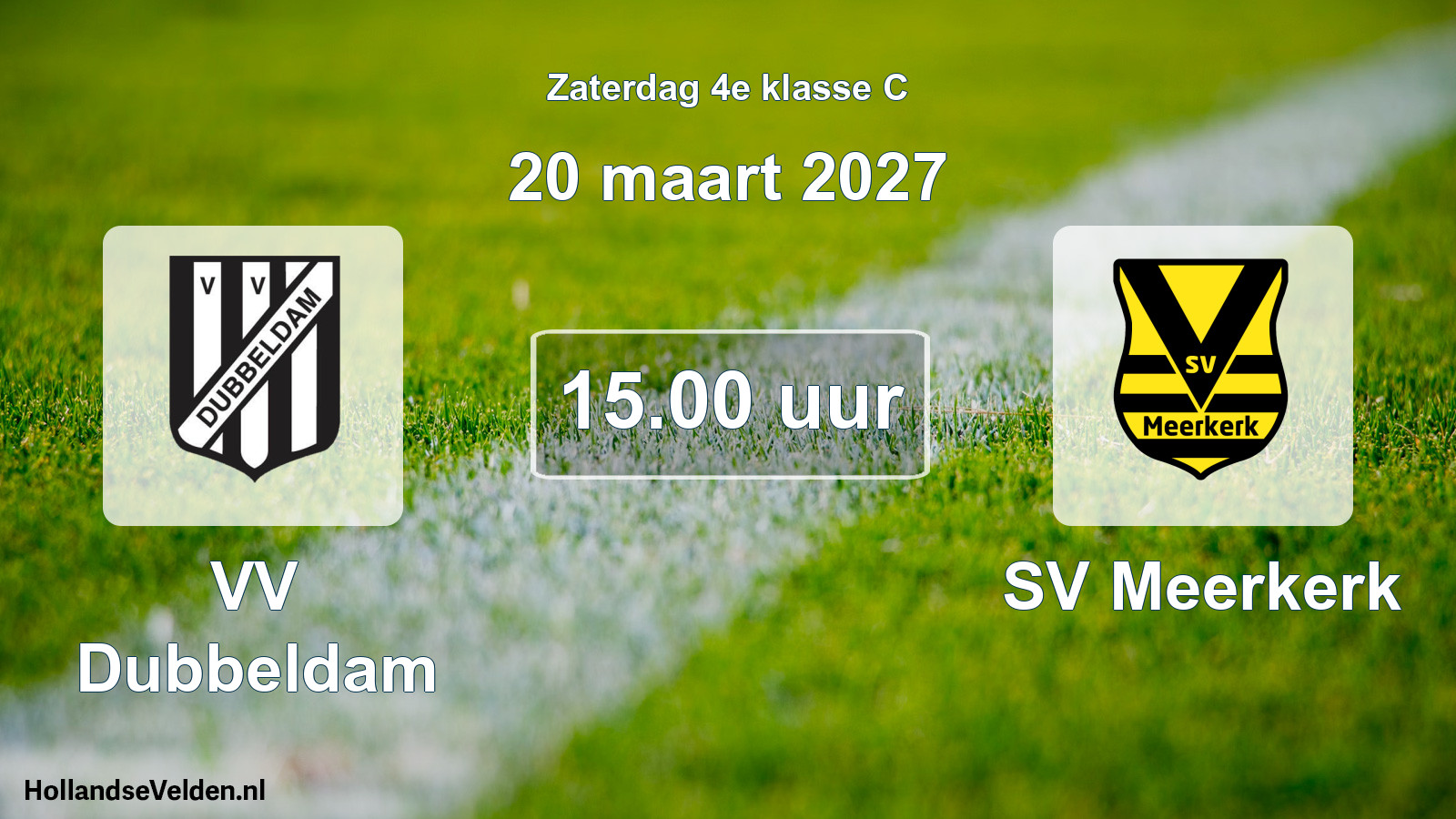 Geplande wedstrijd: VV Dubbeldam - SV Meerkerk (20 maart 2027)