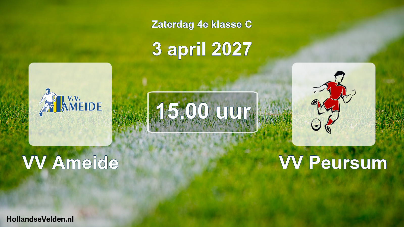 Scheduled Match: VV Ameide - VV Peursum (3 April 2027)