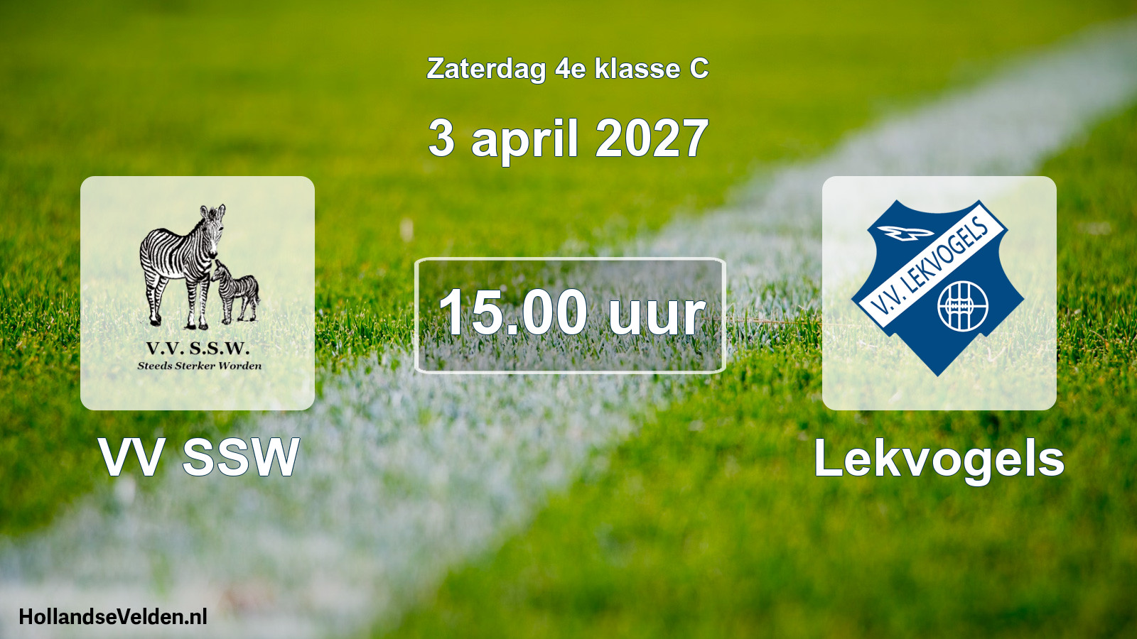 Geplande wedstrijd: VV SSW - Lekvogels (3 april 2027)
