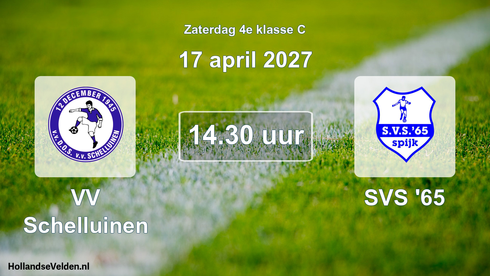 Geplande wedstrijd: VV Schelluinen - SVS '65 (17 april 2027)