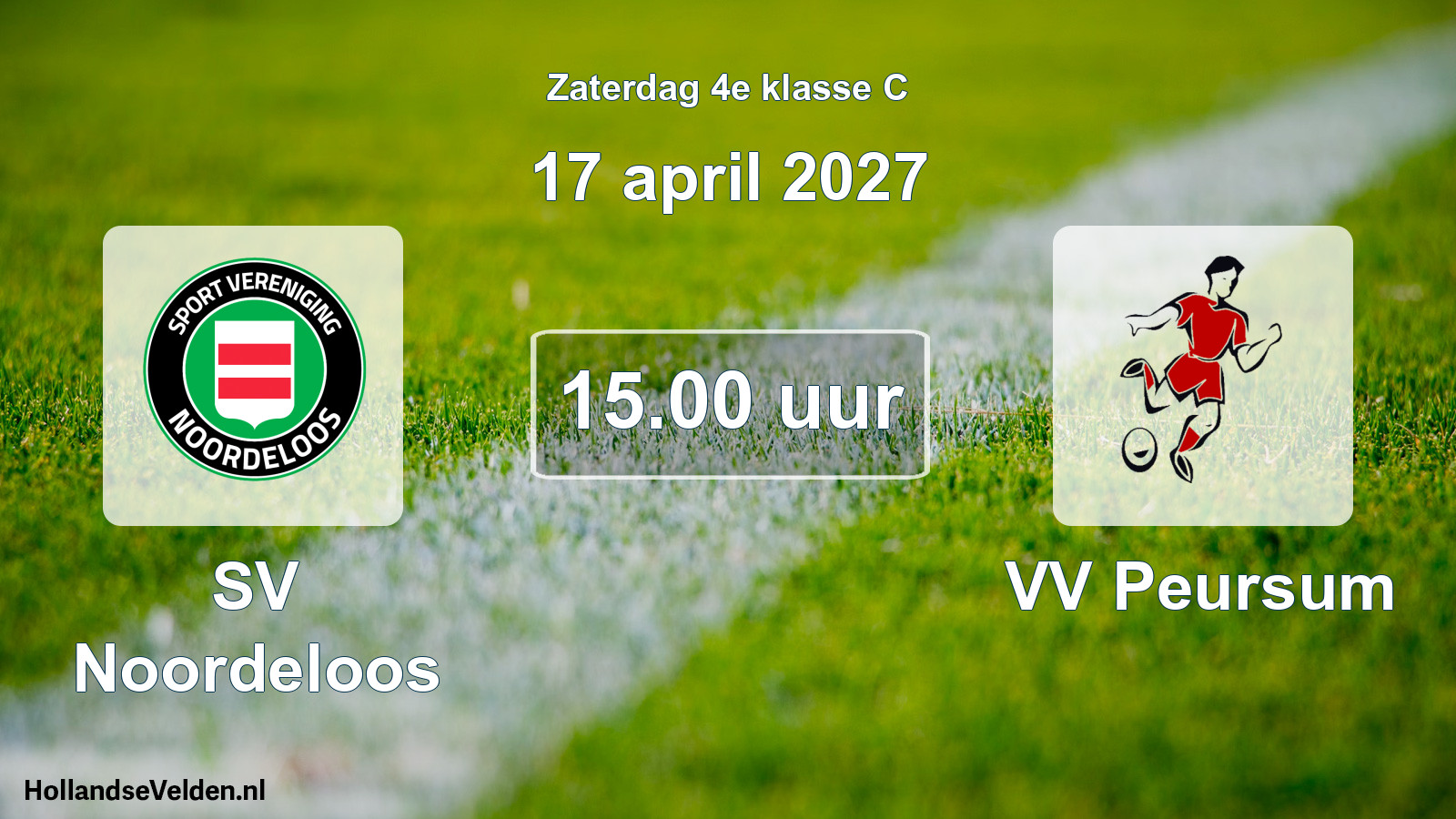 Geplande wedstrijd: SV Noordeloos - VV Peursum (17 april 2027)