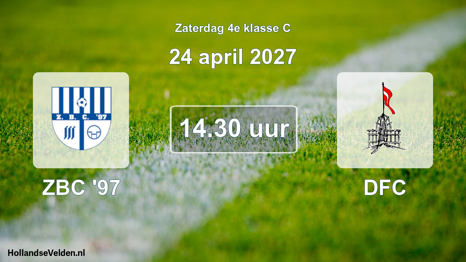 Geplande wedstrijd: ZBC '97 - DFC (24 april 2027)