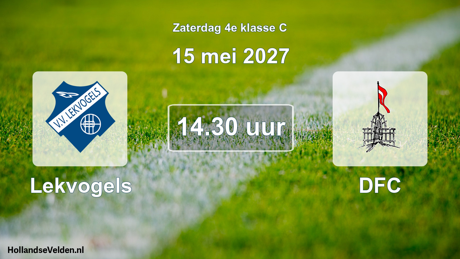 Geplande wedstrijd: Lekvogels - DFC (15 mei 2027)