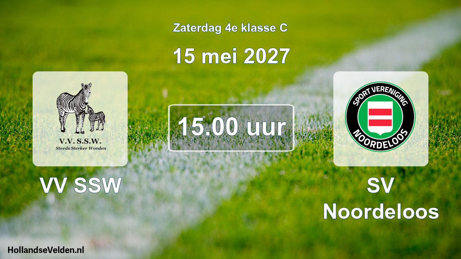 Geplande wedstrijd: VV SSW - SV Noordeloos (15 mei 2027)