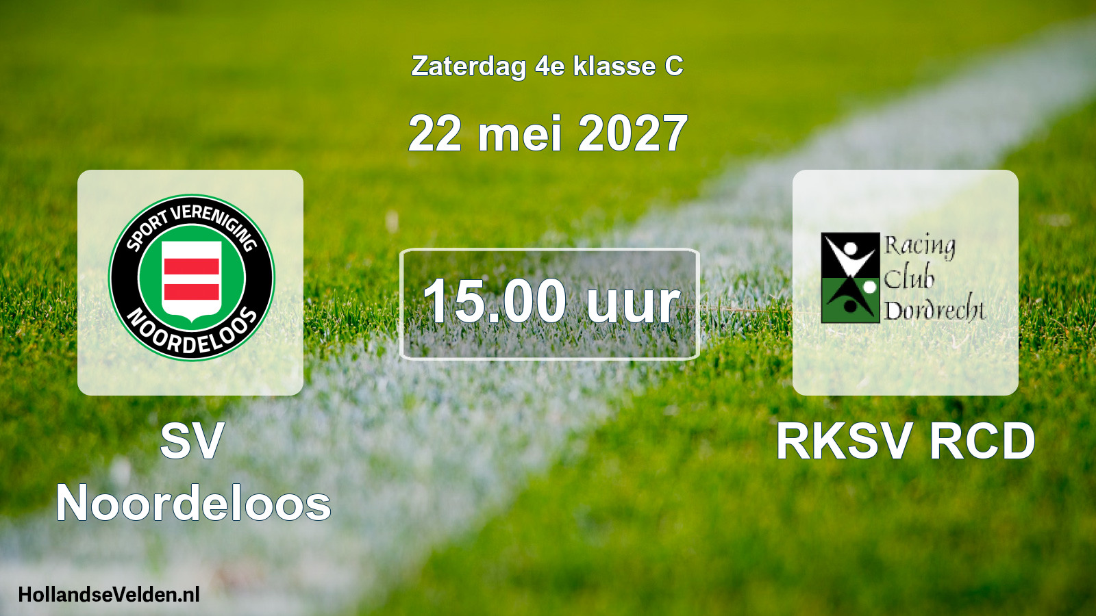 Geplande wedstrijd: SV Noordeloos - RKSV RCD (22 mei 2027)