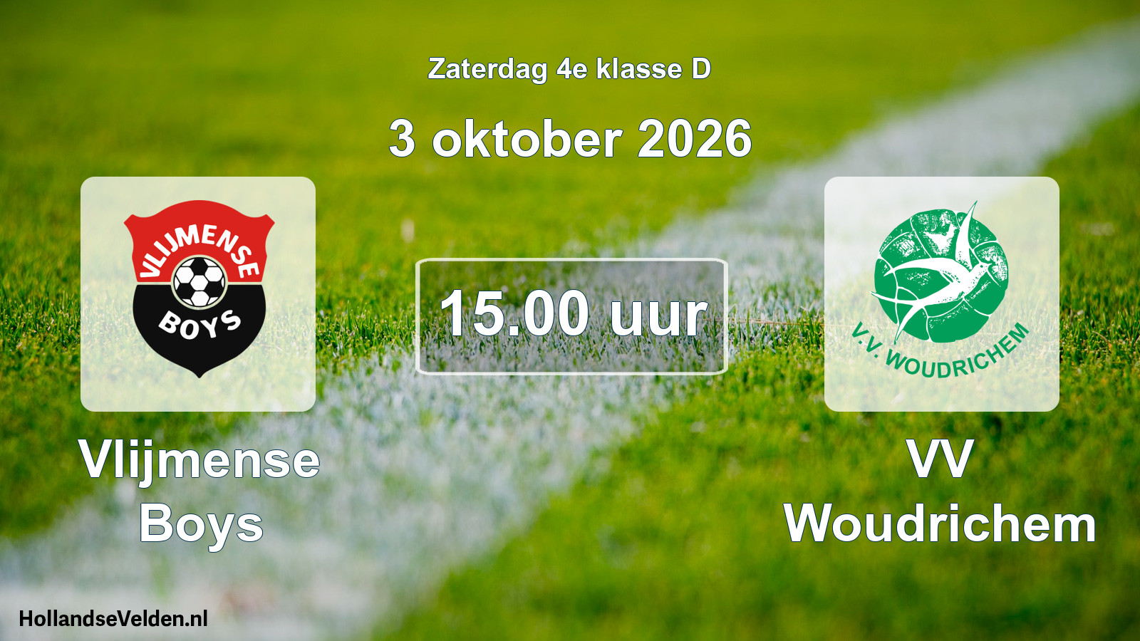 Scheduled Match: Vlijmense Boys - VV Woudrichem (3 October 2026)
