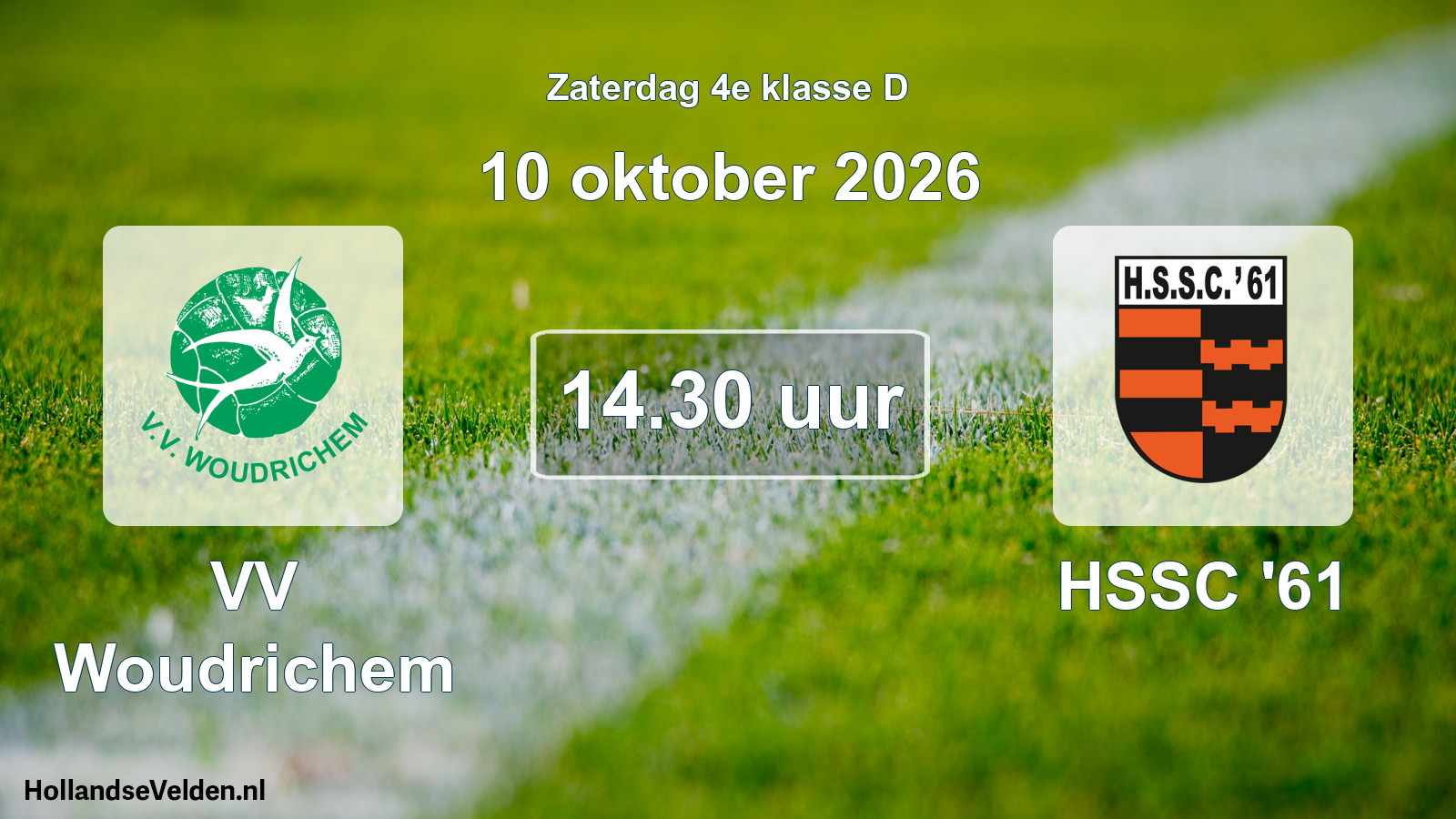 Geplande wedstrijd: VV Woudrichem - HSSC '61 (10 oktober 2026)