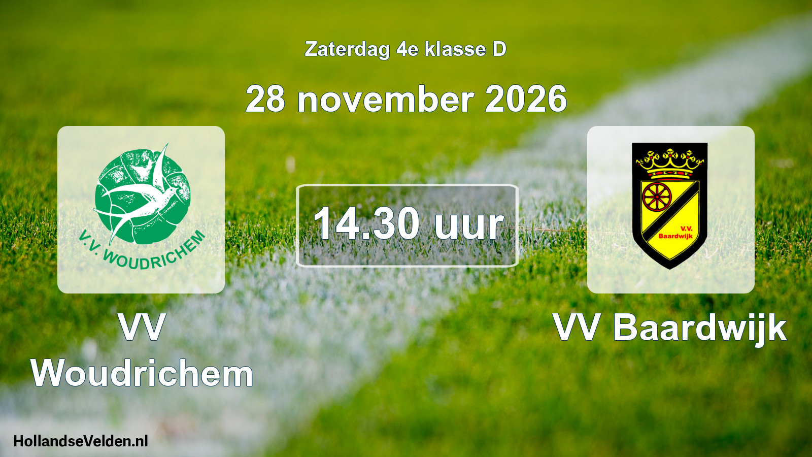 Geplande wedstrijd: VV Woudrichem - VV Baardwijk (28 november 2026)