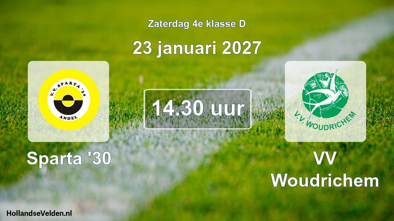 Geplande wedstrijd: Sparta '30 - VV Woudrichem (23 januari 2027)