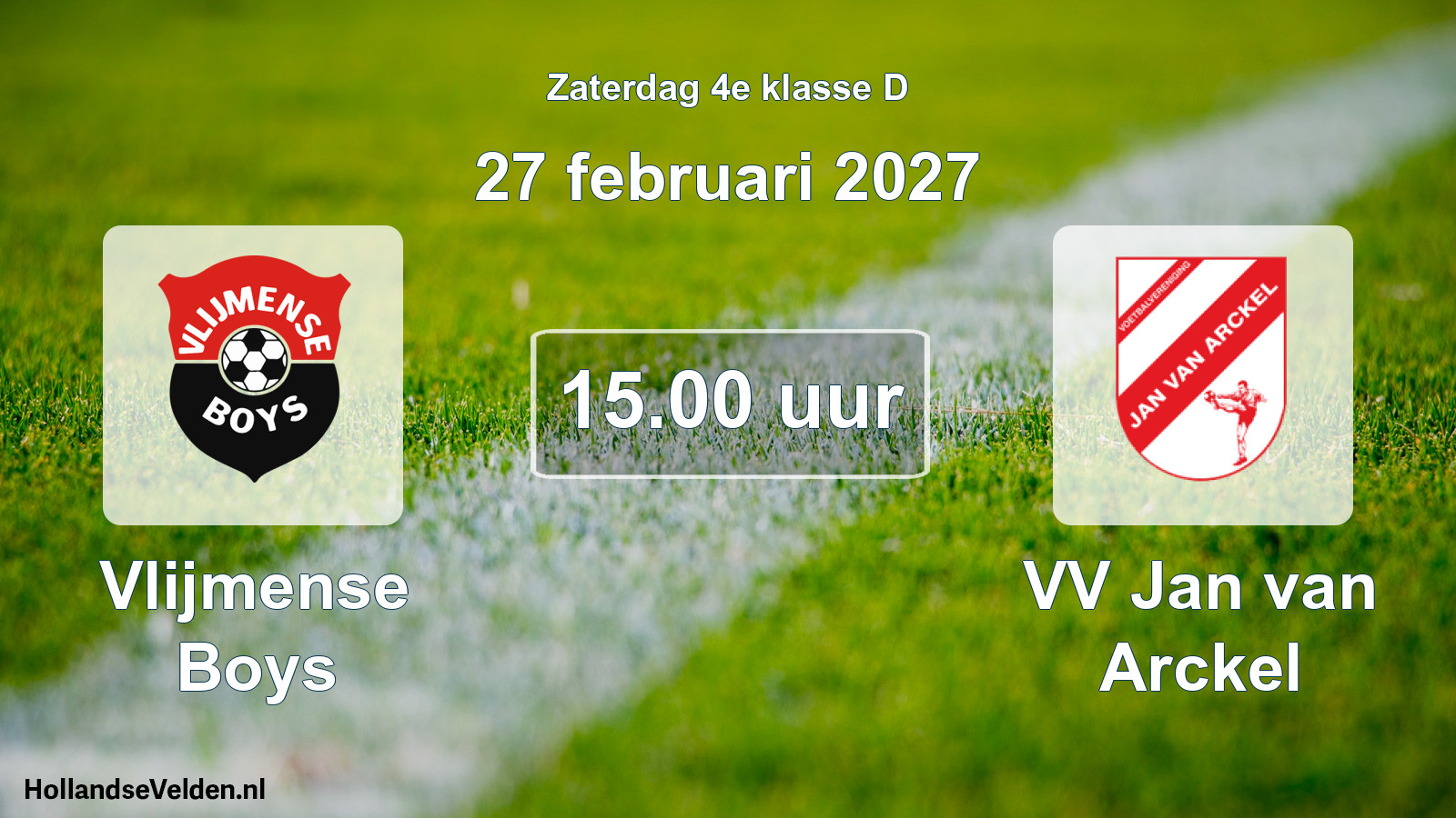 Geplande wedstrijd: Vlijmense Boys - VV Jan van Arckel (27 februari 2027)