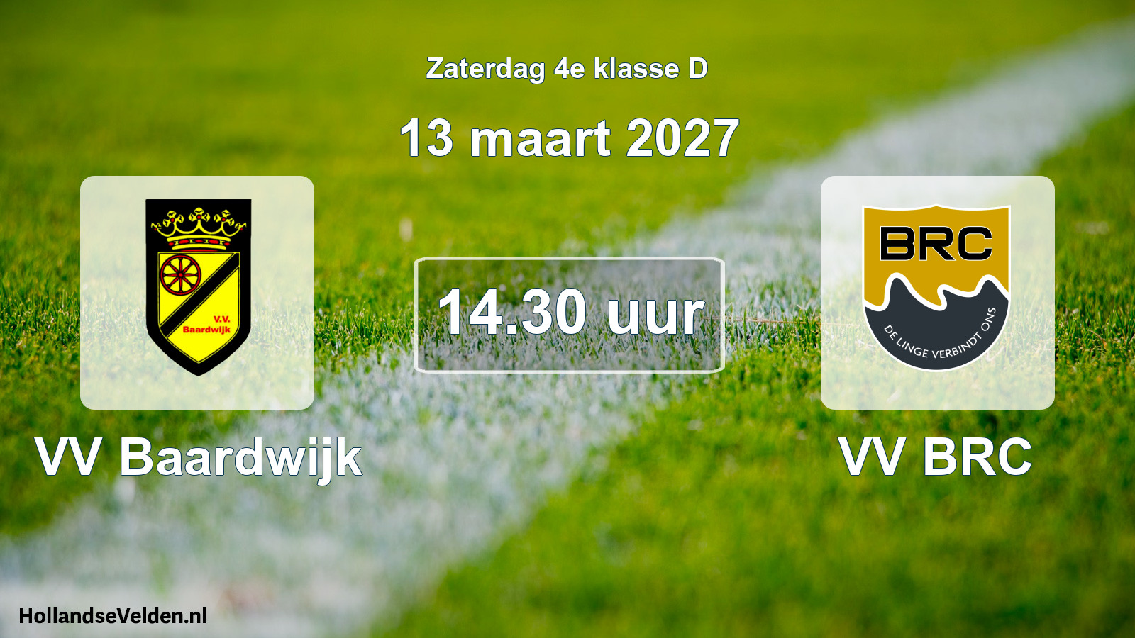 Geplande wedstrijd: VV Baardwijk - VV BRC (13 maart 2027)