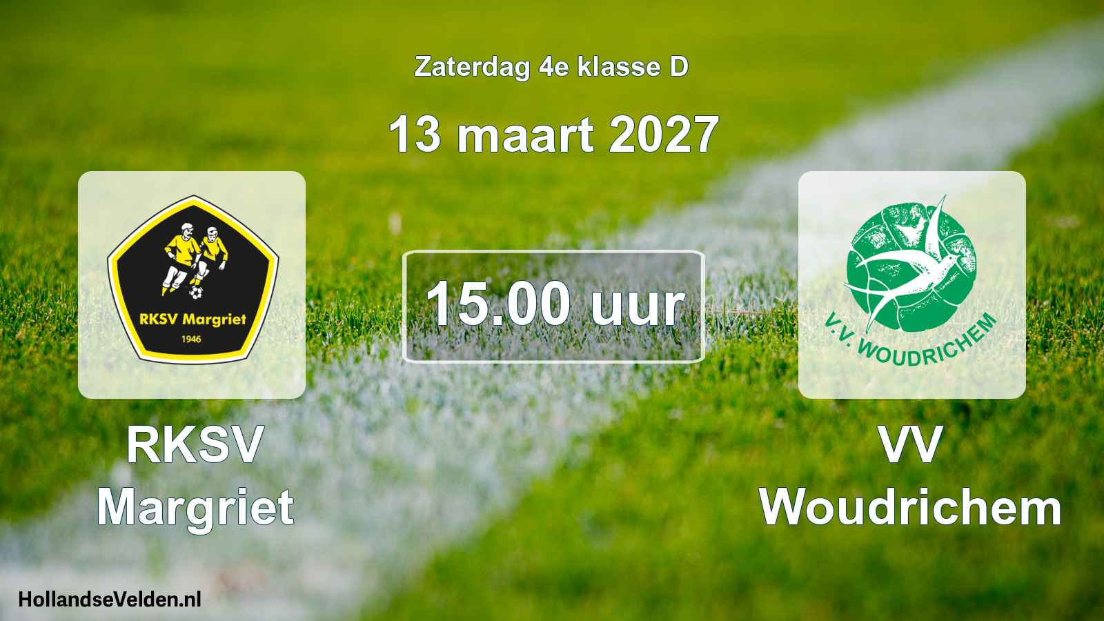 Geplande wedstrijd: RKSV Margriet - VV Woudrichem (13 maart 2027)