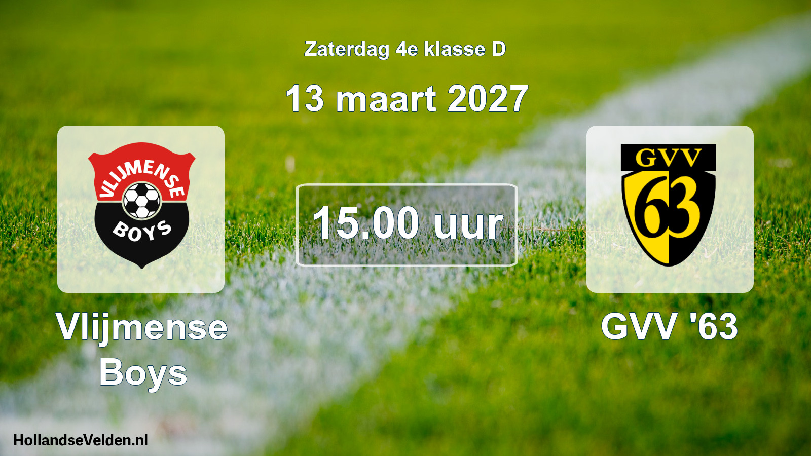 Geplande wedstrijd: Vlijmense Boys - GVV '63 (13 maart 2027)
