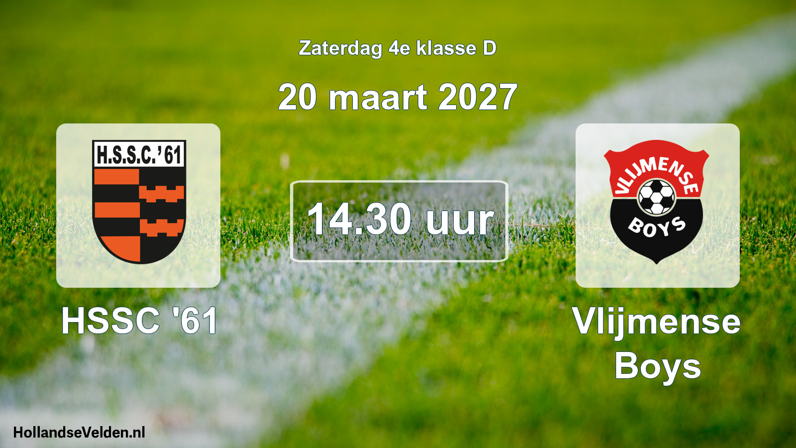 Geplande wedstrijd: HSSC '61 - Vlijmense Boys (20 maart 2027)