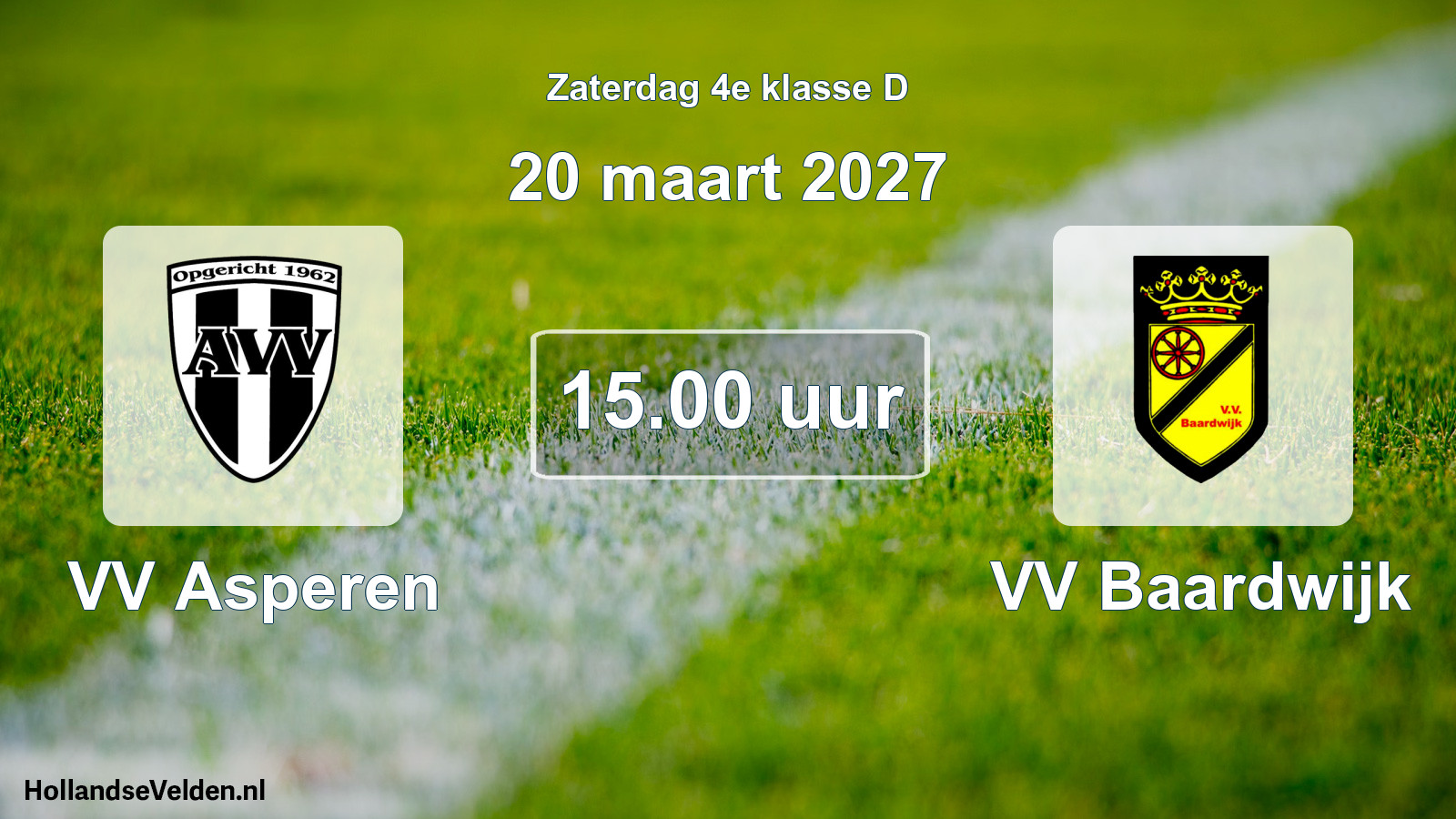 Scheduled Match: VV Asperen - VV Baardwijk (20 March 2027)