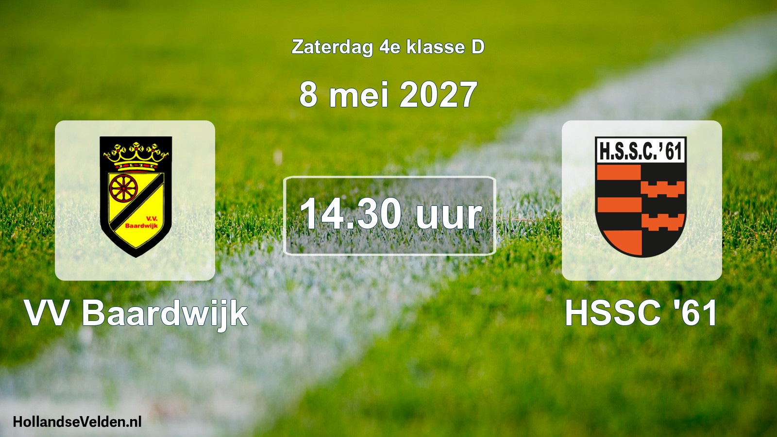 Geplande wedstrijd: VV Baardwijk - HSSC '61 (8 mei 2027)