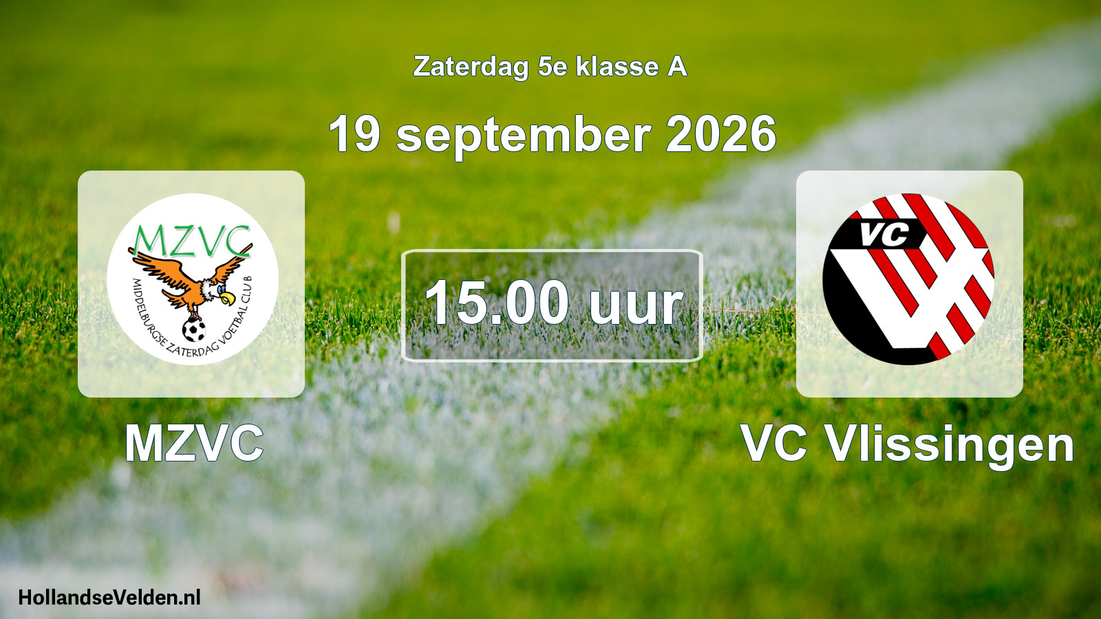 Geplande wedstrijd: MZVC - VC Vlissingen (19 september 2026)