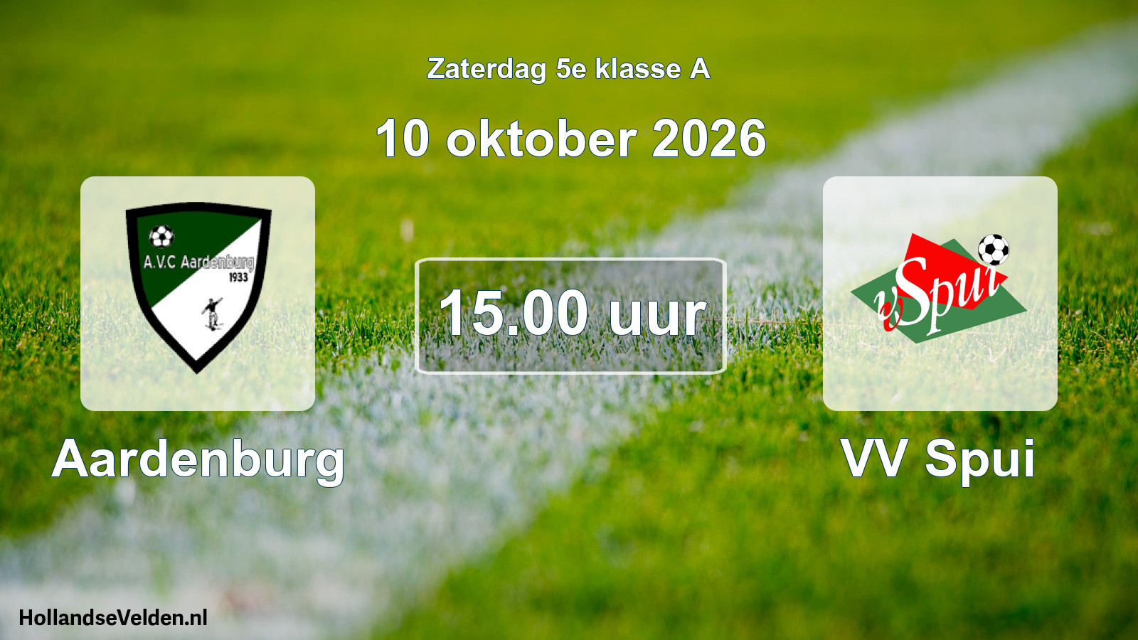 Scheduled Match: Aardenburg - VV Spui (10 October 2026)
