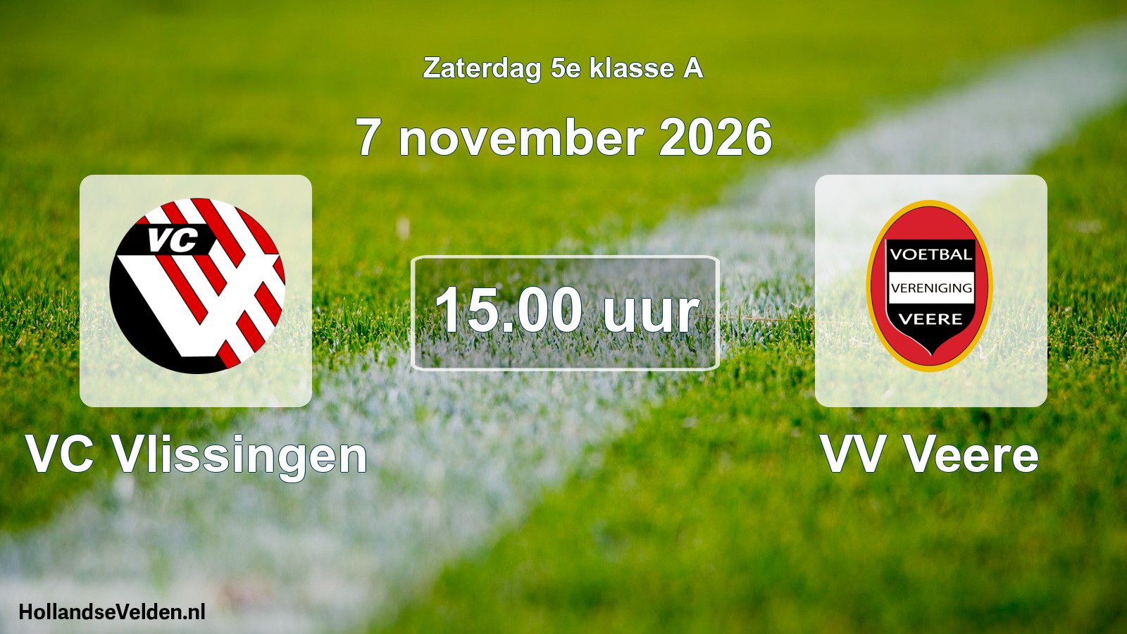 Geplande wedstrijd: VC Vlissingen - VV Veere (7 november 2026)