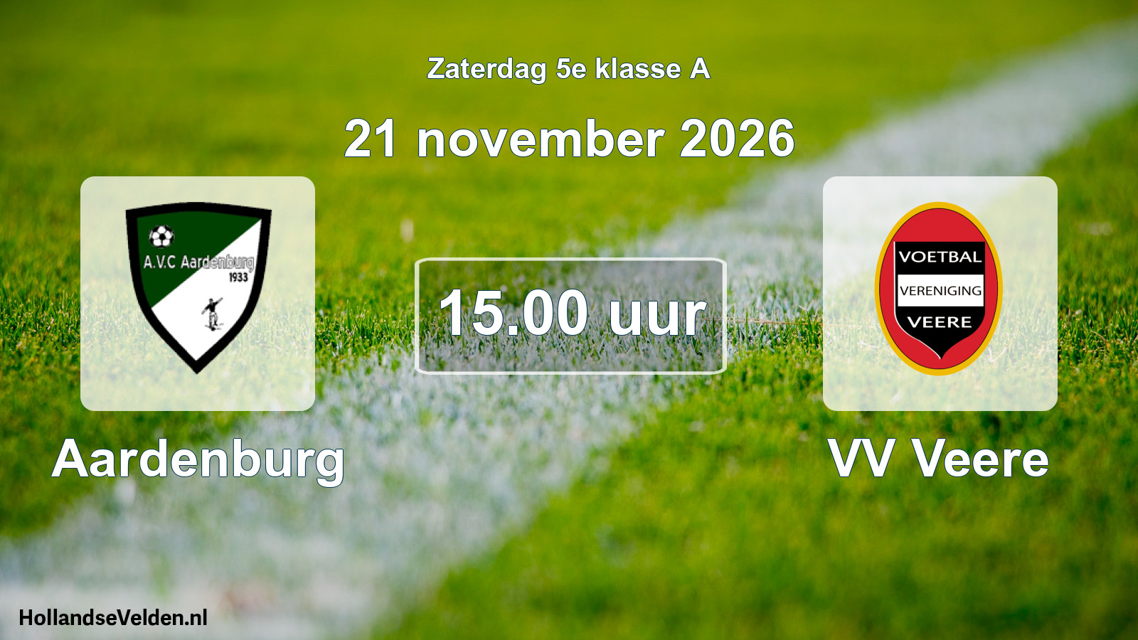 Geplande wedstrijd: Aardenburg - VV Veere (21 november 2026)