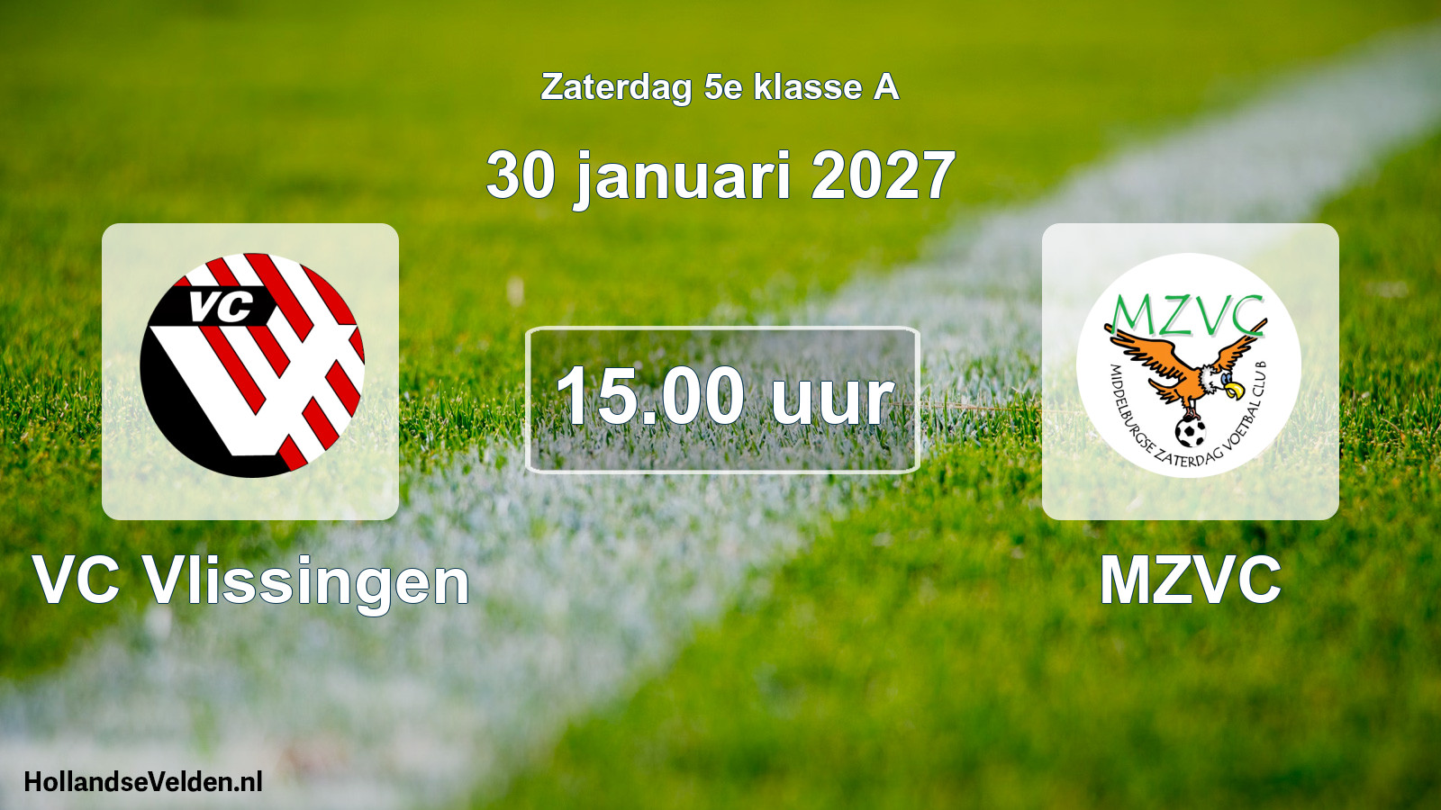 Geplande wedstrijd: VC Vlissingen - MZVC (30 januari 2027)